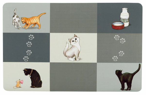 Коврик под миску 44 х 28 см, серый, Trixie