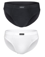 Комплект из 2 трусов-слипов Gentlemen в классических цветах (Размер: L) (Цвет: черный с белым)