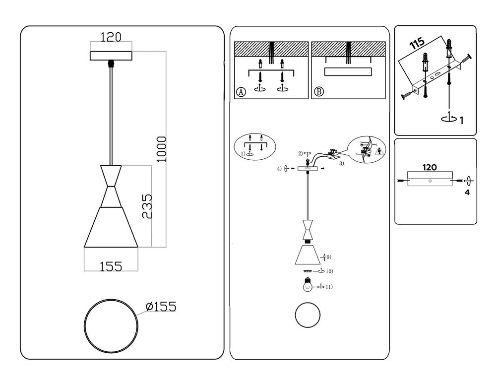 Ambrella Подвесной светильник Modern TR3173