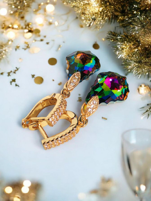 Серьги с кристаллами Сваровски