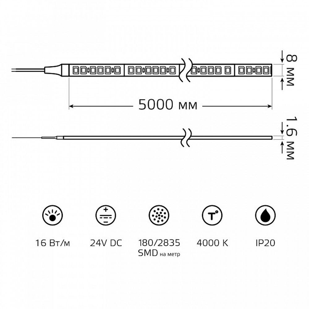 Лента светодиодная Gauss  23637042014