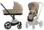 Коляска Cybex Priam IV Rosegold complete и автокресло Cloud G i-Size Moon Black Plus 3 в 1 Cozy Beige