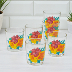 Набор стаканов "Гибискусы" 6шт 250мл (низкие)