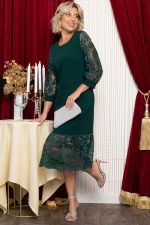 Платье с кружевом Властилина (зеленое) П14732-48М LT Collection