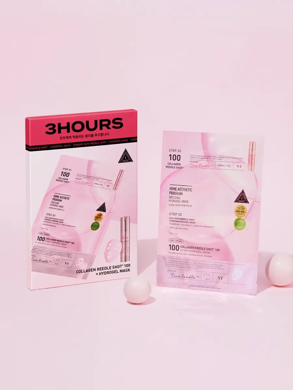 VT Cosmetics Двухступенчатая гидрогелевая маска с микроиглами и коллагеном Collagen Reedle Shot 100 2Step Hydrogel 33 гр х 4 шт