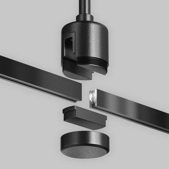 Крепление потолочное Long 760мм с прямым коннектором питания Flarity черный Technical tra159c-ipcl1-b