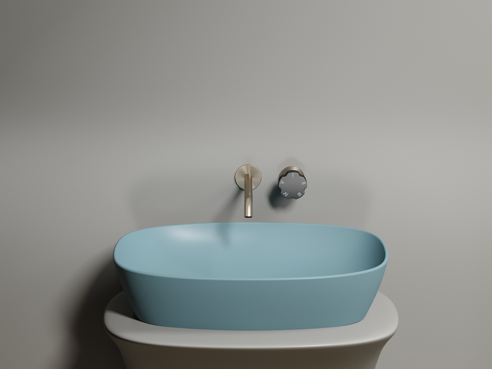 Умывальник чаша накладная овальная (цвет Зеленый Матовый) Element 610x385x140мм