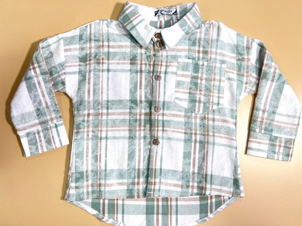 Рубашка в клетку утепленая "Оверсайз"