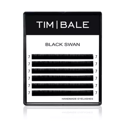 Ресницы чёрные TimBale Black Swan, 6 линий  D 0.07 8 mm