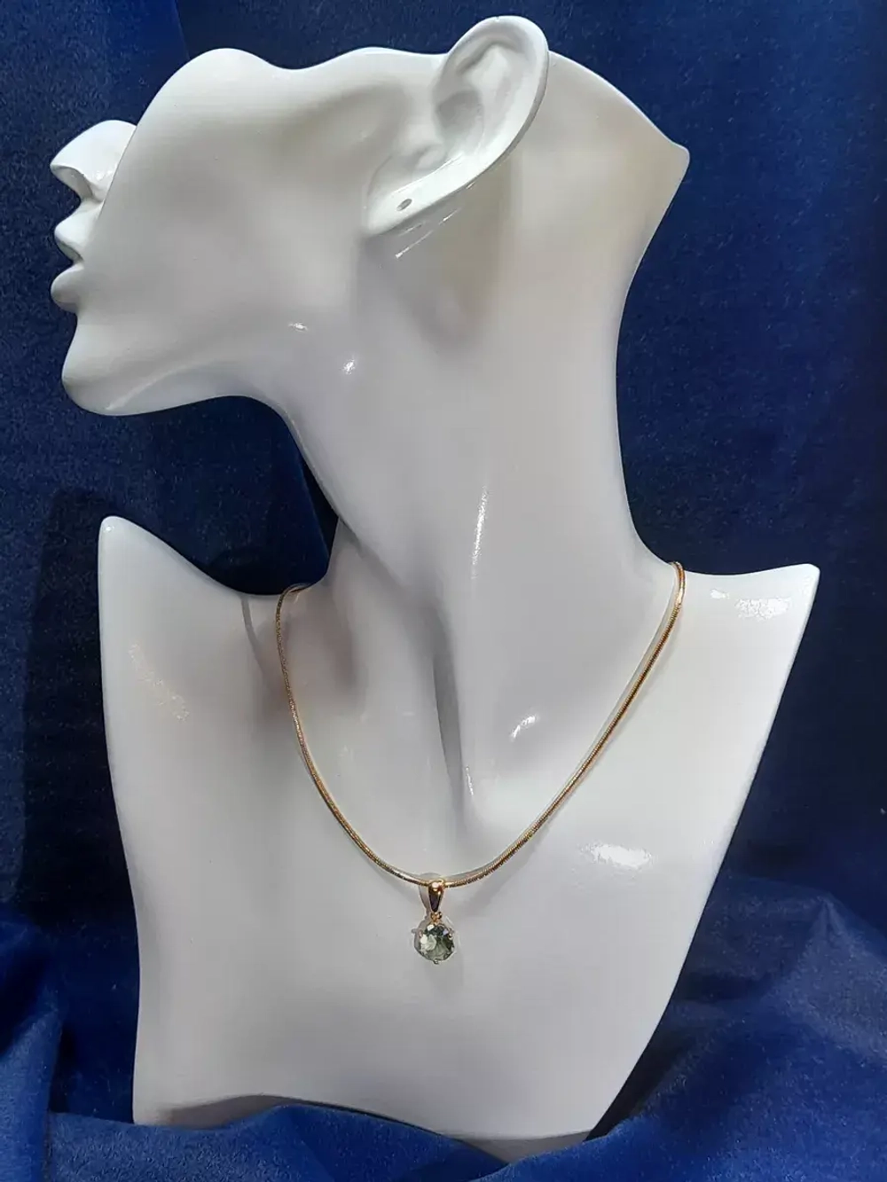 Подвеска "Подвеска форма Капля, цвет мятный, золото"