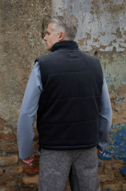 Жилетка утепленная серая "Velvet"