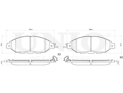 Колодки тормозные диск. передние UNIO BRP-20458
