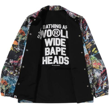 A Bathing Ape Bathing Ape Flyer Pattern Reversible Coach Куртка