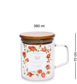 GS- 47/4 Кружка с крышкой «Розовый сад» 380мл