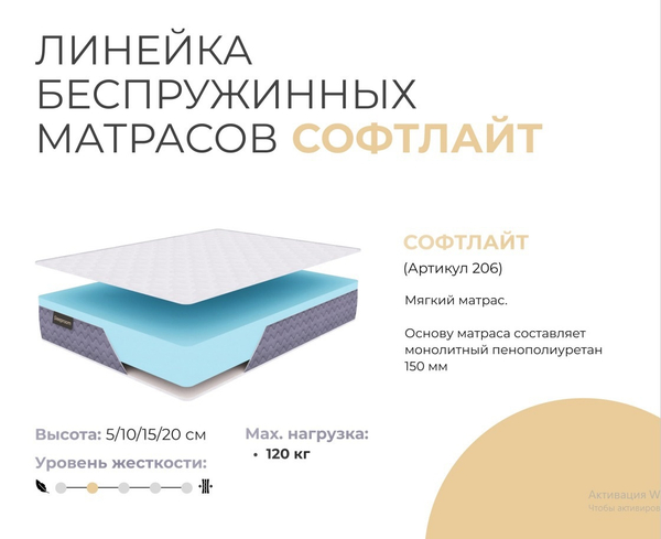 АКЦИЯ!-25% Матрас софт 160*200 высота 15 см. Бесплатная доставка по городу