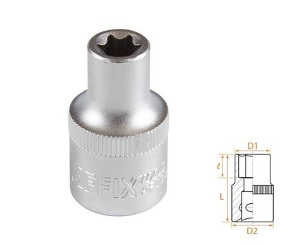 Цена на AFFIX (AF00043010) Головка торцевая TORX Е-стандарт 1/2", E10