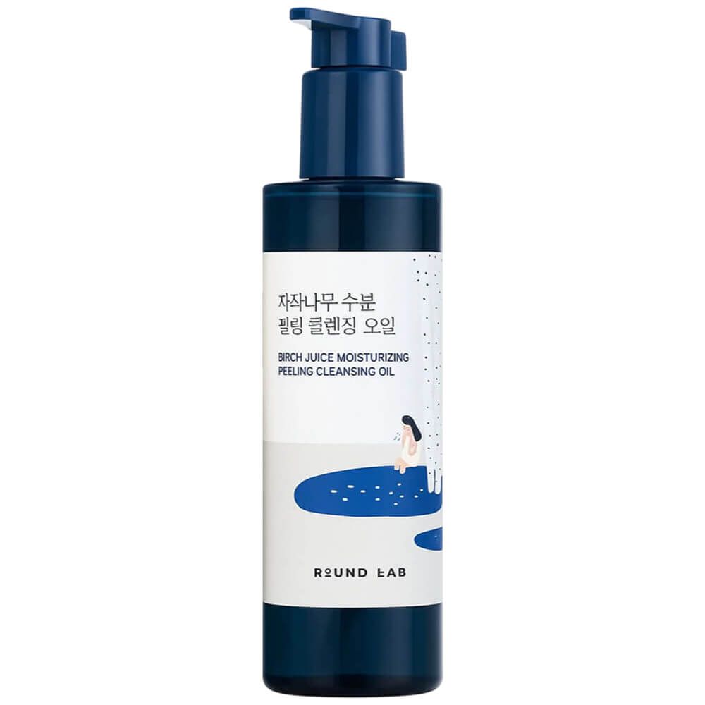 Гидрофильное масло с берёзовым соком и кислотами Round Lab Birch Juice Moisturizing Peeling Cleansing Oil 200 мл