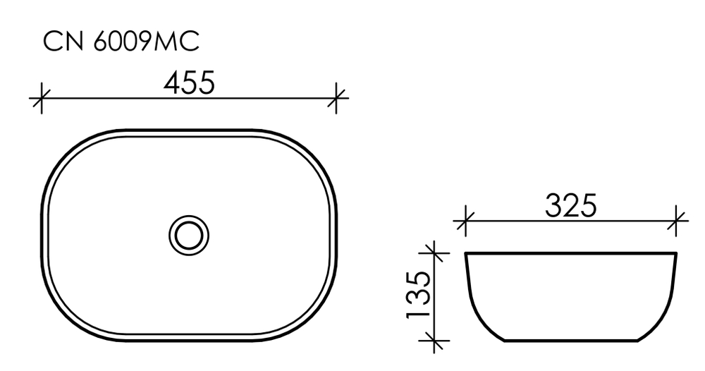 Раковина Ceramica Nova Element 45 CN6009MC капучино матовый