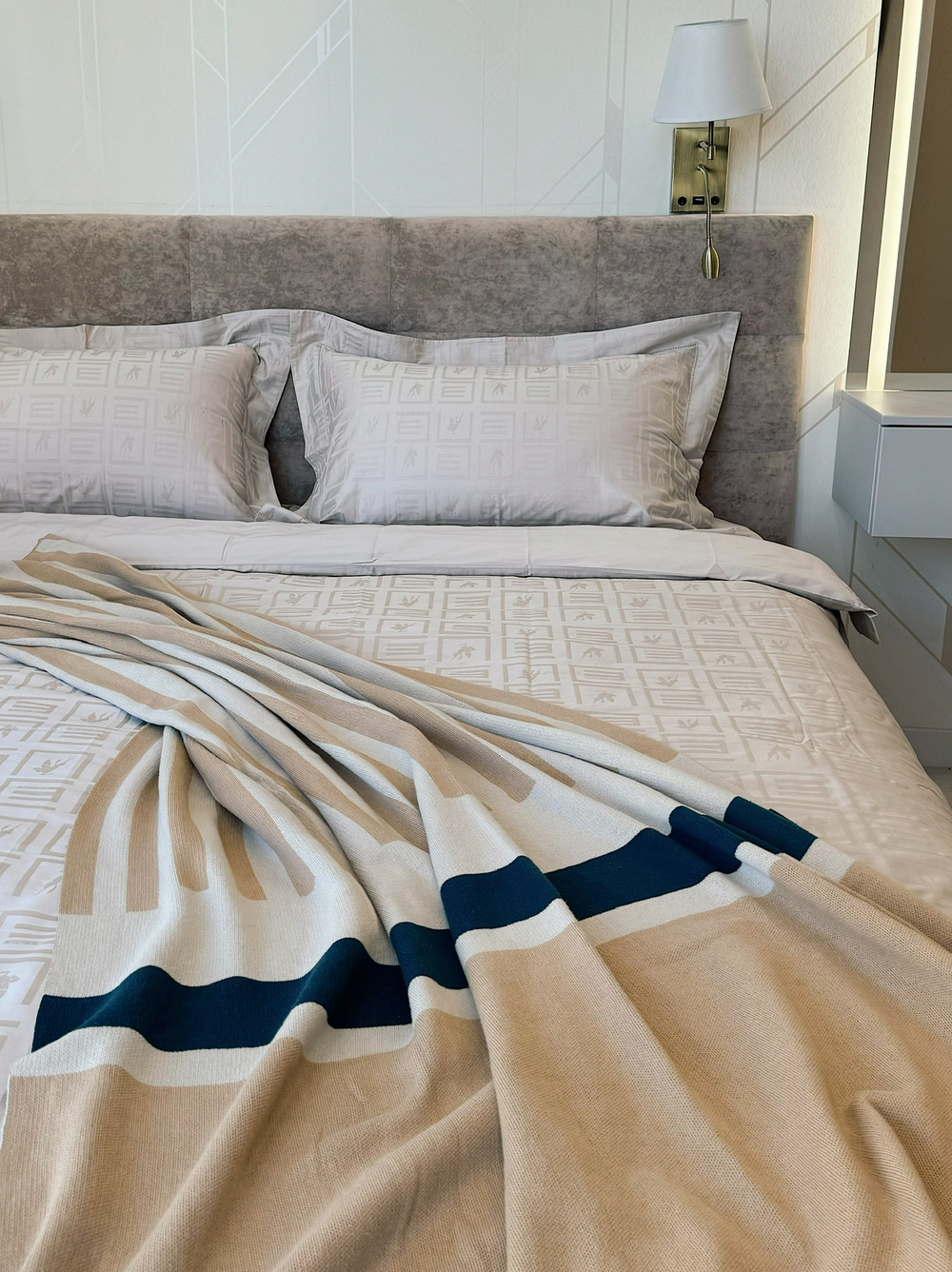 Хлопковый плед 130х180 из коллекции Terra