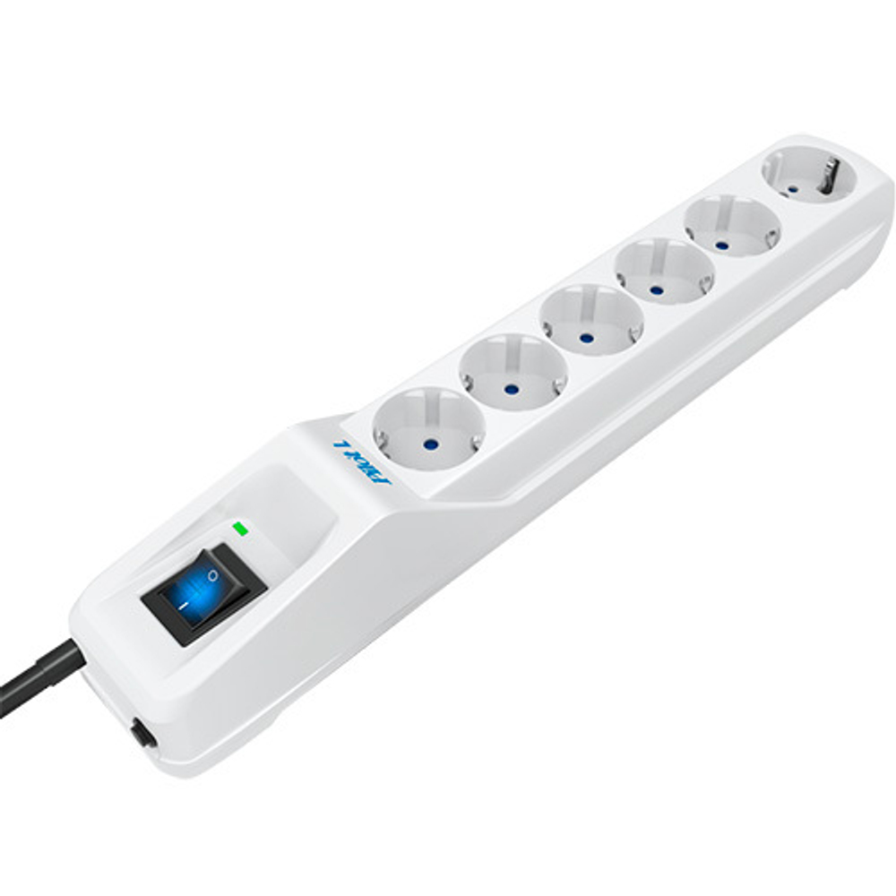 Сетевой фильтр Pilot L GP 6 розеток (5 евро + 1GP) 5 м