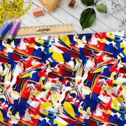 Ткань поплин «пляж и шанзелизе» пабло пикассо