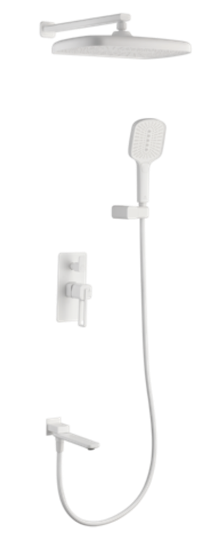 12165-F Смеситель встраиваемый для душа с 3-функ. (БЕЛЫЙ) GANZER (6/1шт)