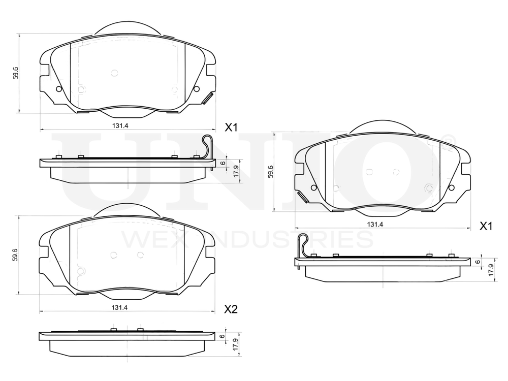 Колодки тормозные диск. передние UNIO BRP-20311