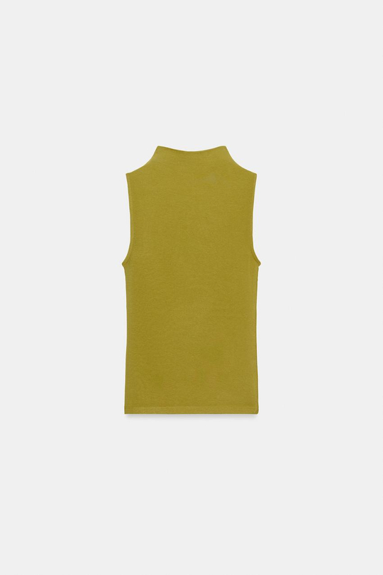 ZARA ТОП БЕЗ РУКАВОВ, ОЛИВКОВЫЙ