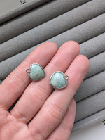 Подвеска сердце 13мм, амазонит