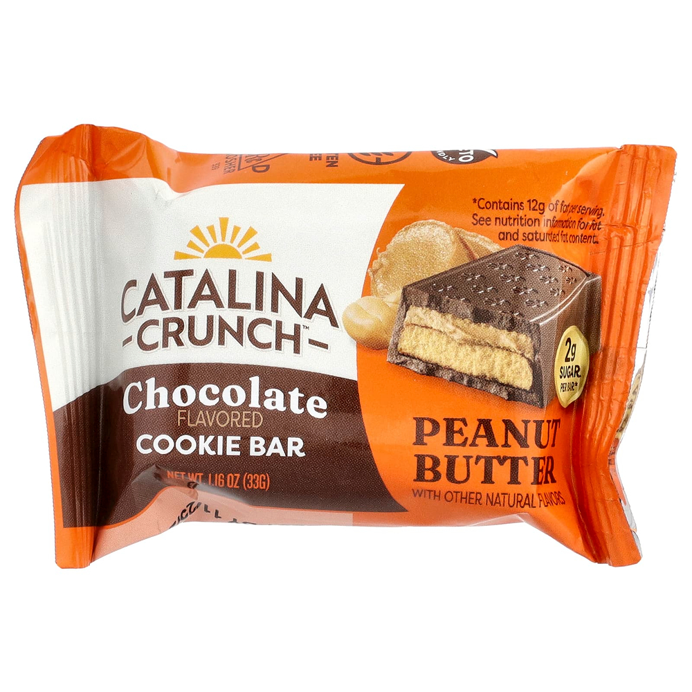 Catalina Crunch, Шоколадное печенье, арахисовая паста, 4 плитки, 33 г (1,16 унции)