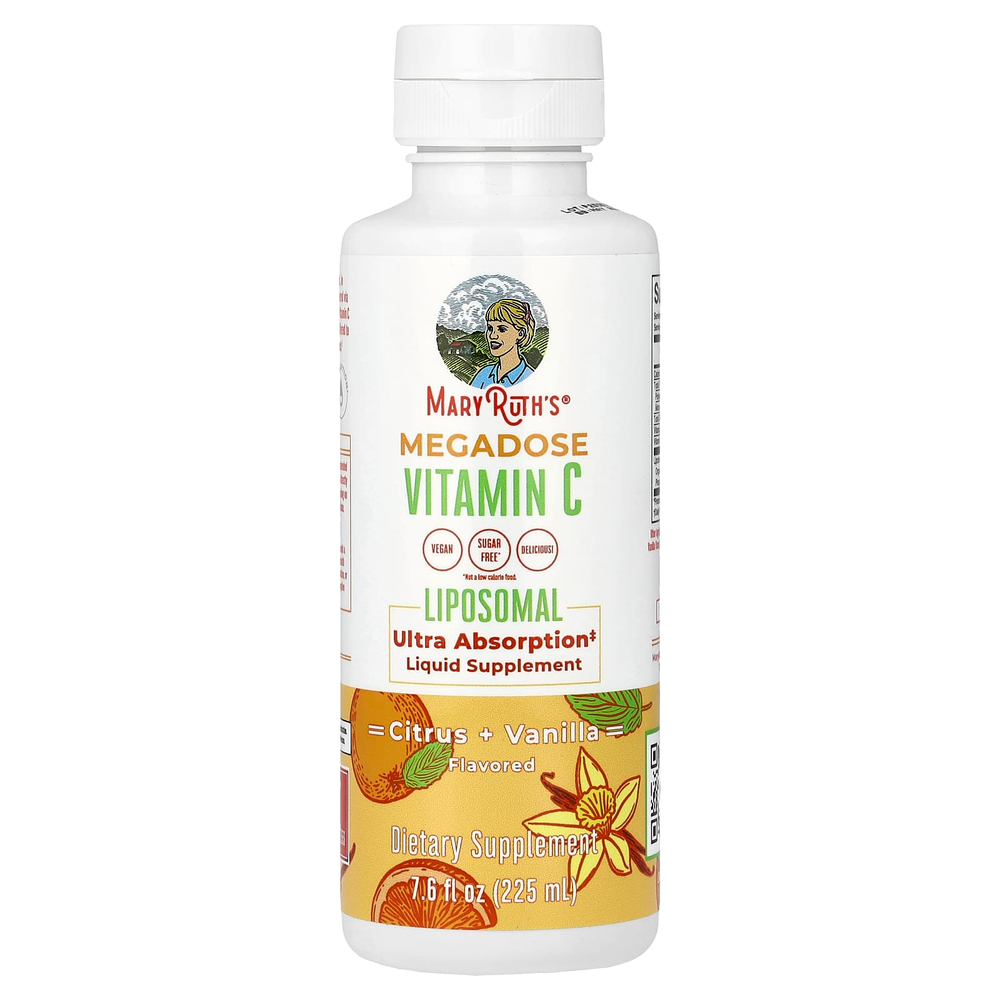 MaryRuth's, Megadose Vitamin C, липосомальный витамин C, с ароматом цитрусов и ванили, 225 мл (7,6 жидк. унции)