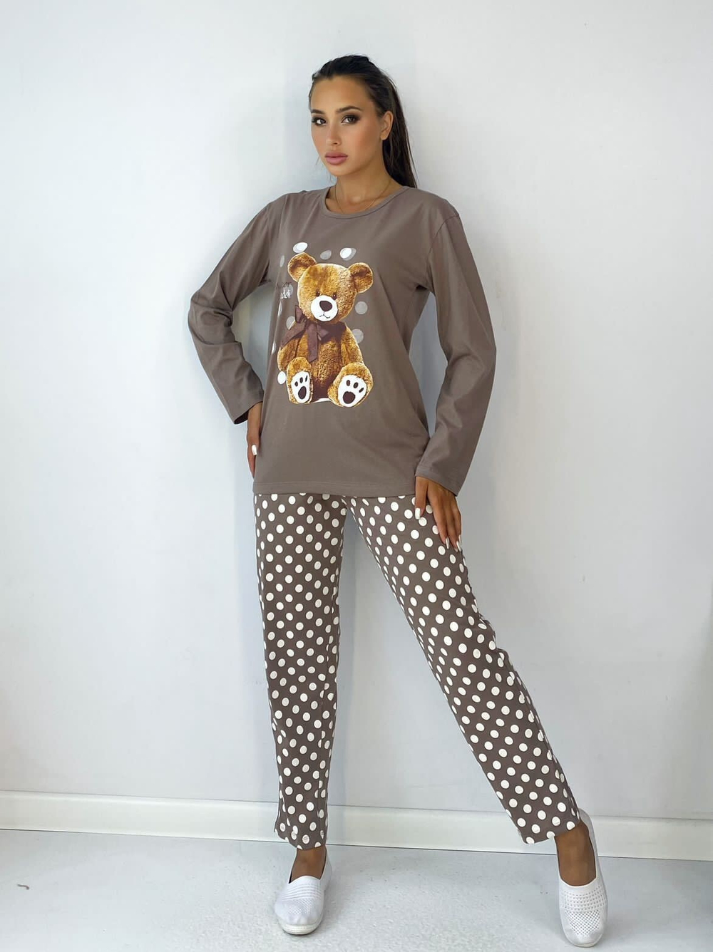 Пижама женская штаны+футболка дл/р ШФД0003 норма