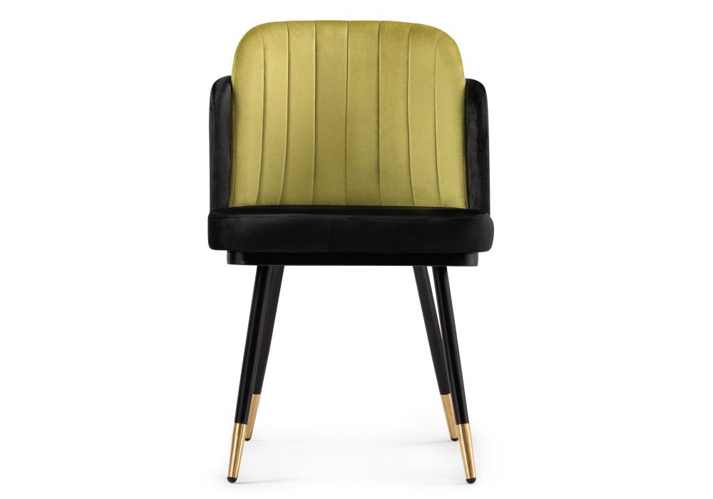 Стул на металлокаркасе Penelopa black / hakki / black / gold
