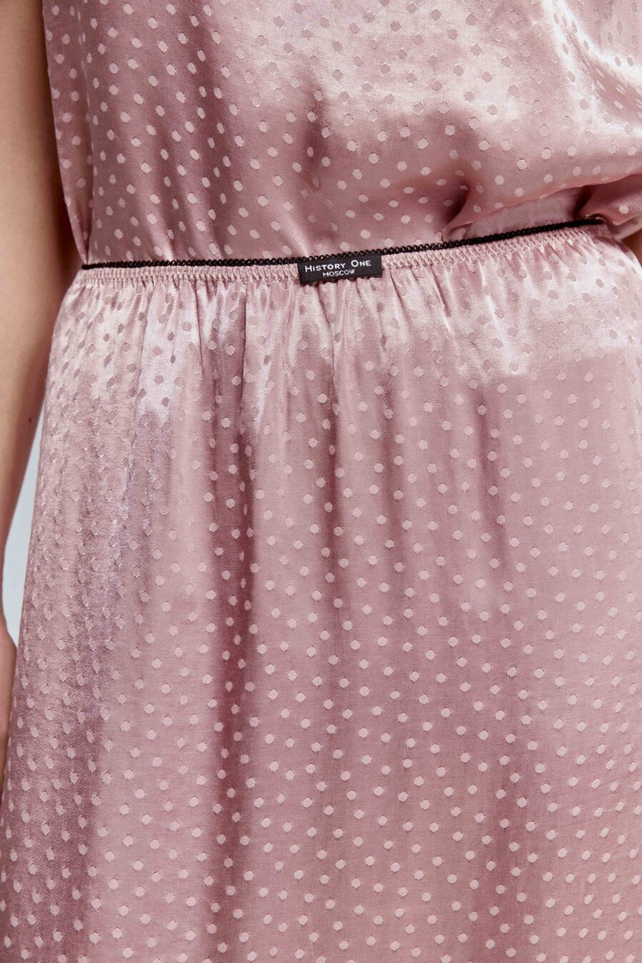 Юбка с кружевом из атласа