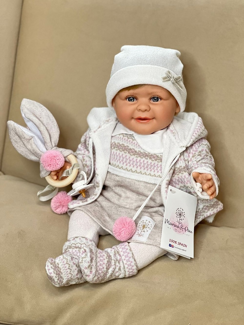 Кукла Marina and Pau 42cм Sugar Winter мягконабивная (M707K)