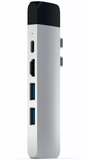 USB-концентратор Satechi Type-C Pro Hub Adapter with Ethernet (ST-TCPHE), разъемов: 3, Silver