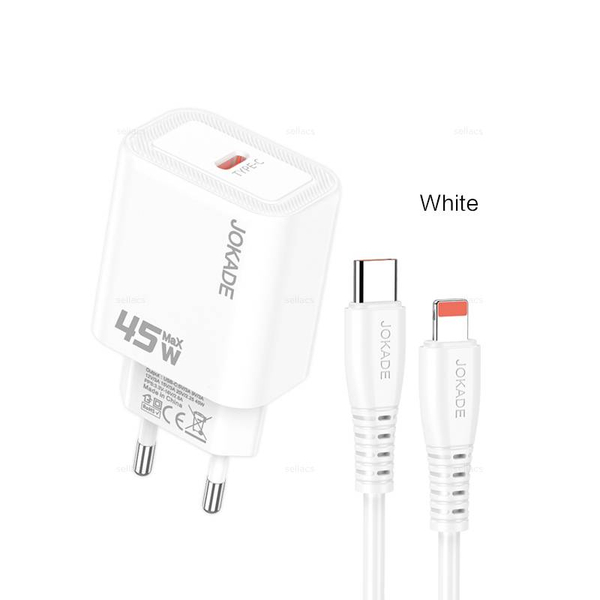 JOKADE JB0137, Зарядное устройство PD45W на устройства Lightning
