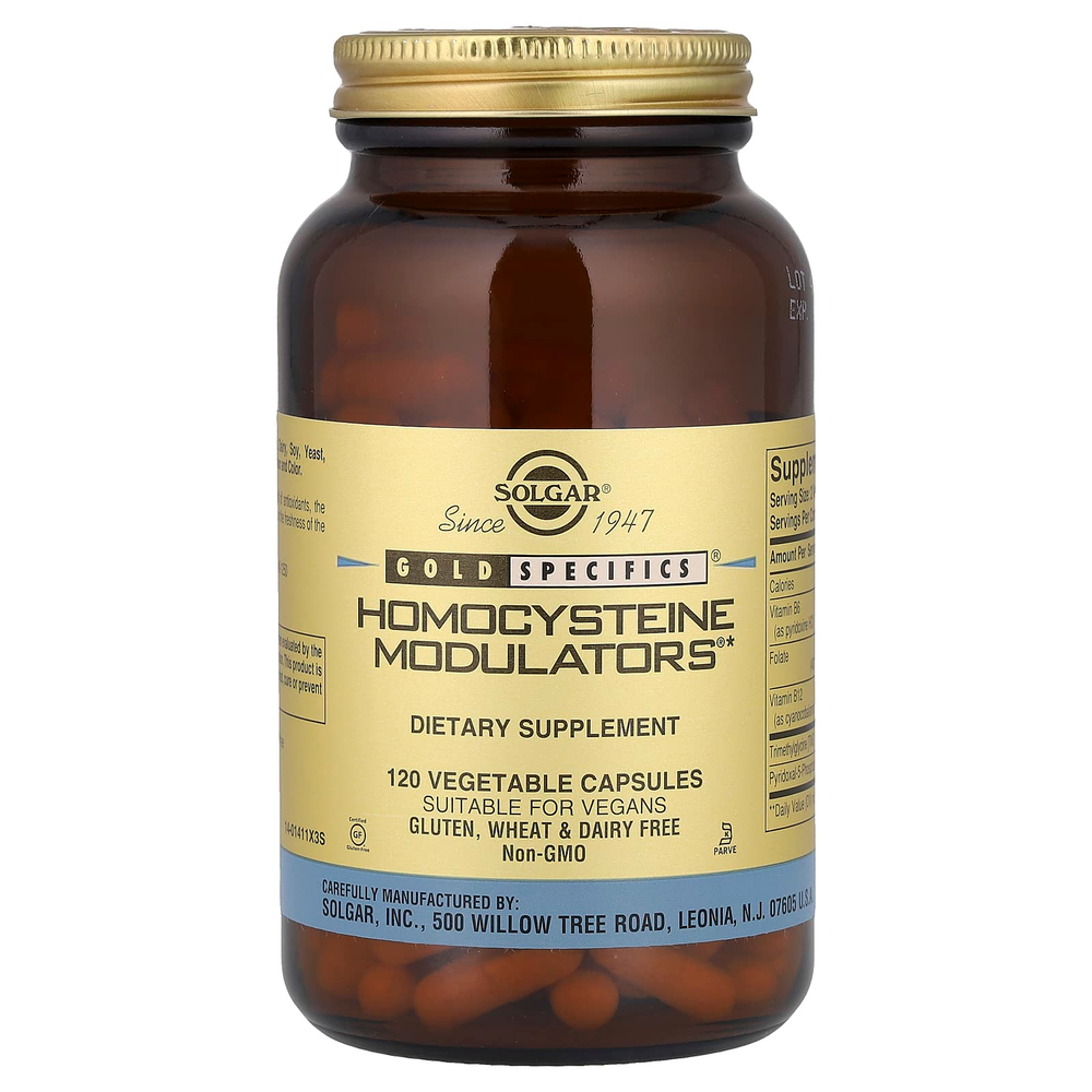 Solgar, Gold Specials®, Homocysteine Modulators®, 120 вегетарианских капсул