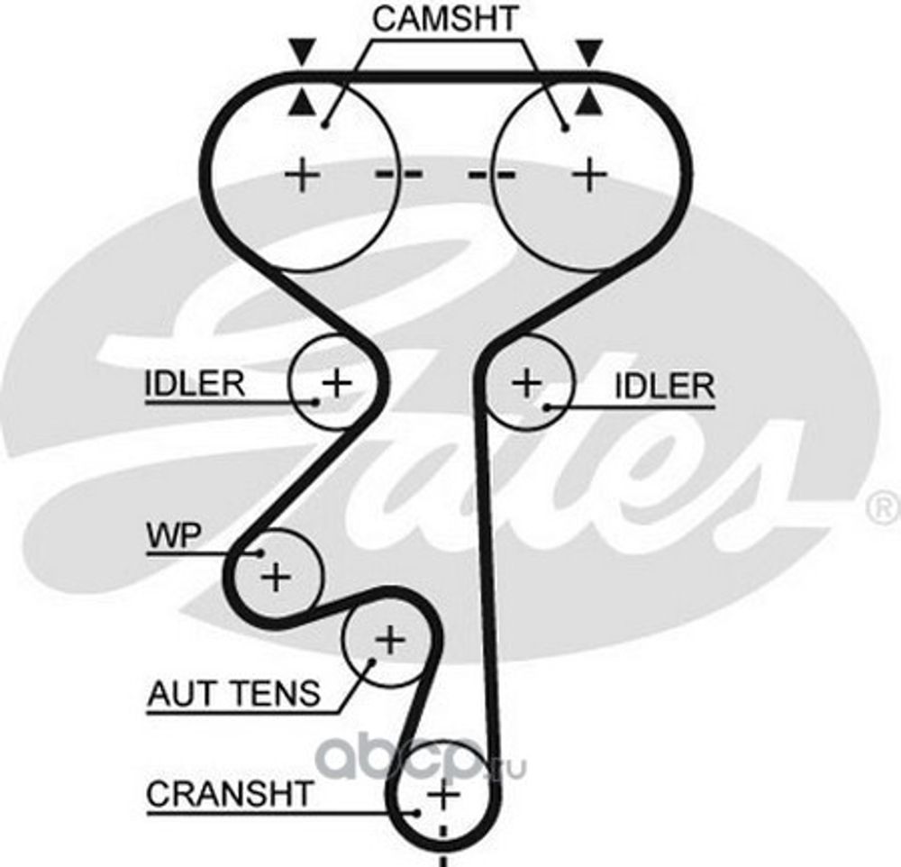 Ремень ГРМ Chevrolet Lacetti 1.8-2.0 /169x24/ (GATES)