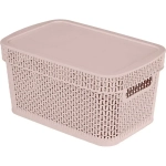 Корзина для хранения Keeplex Ajur с крышкой 5л 28,1,5х13,9см бежевый топаз