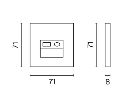 Накладка для розетки TV+RJ45 кат. 6, S70 (графит)