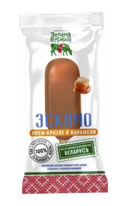Мороженое "Эскимо Крем-брюле в карамели" 70г. Зелена Бурена