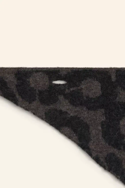 ZARA ШЕРСТЯНАЯ БАНДАНА С ЦВЕТОЧНЫМ УЗОРОМ - LIMITED EDITION, СЕРЫЙ