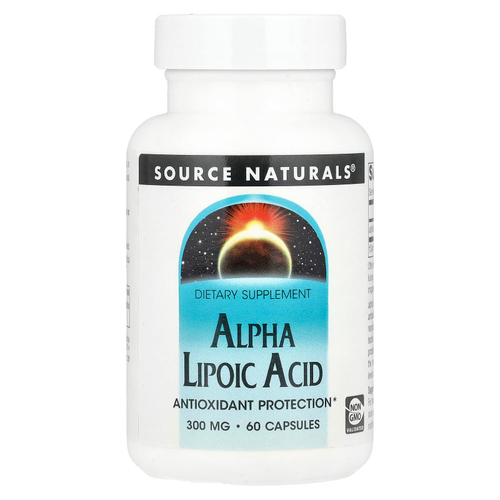 Source Naturals, альфа-липоевая кислота, 300 мг, 60 капсул