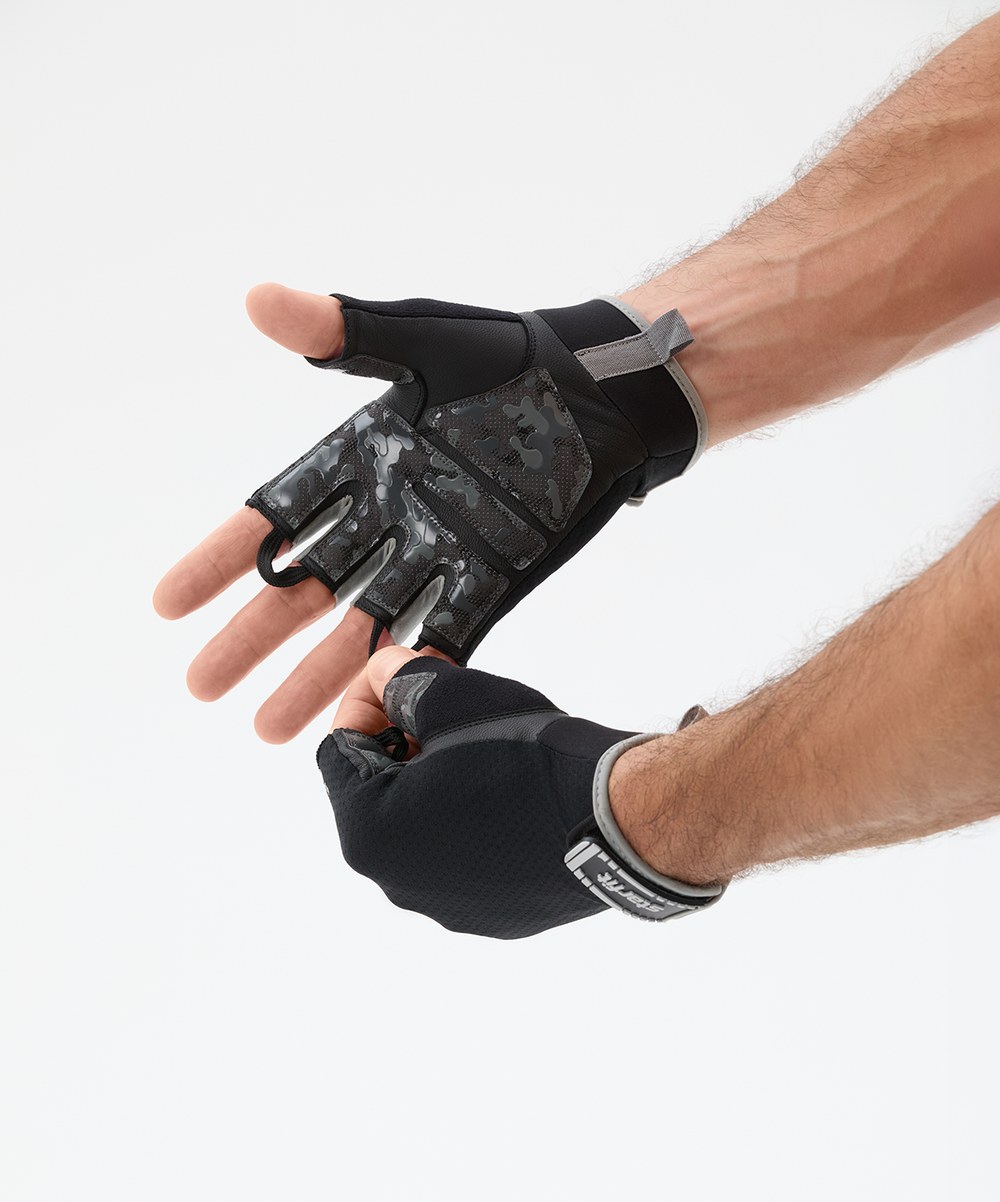 Перчатки для фитнеса WG-203, черный/серый