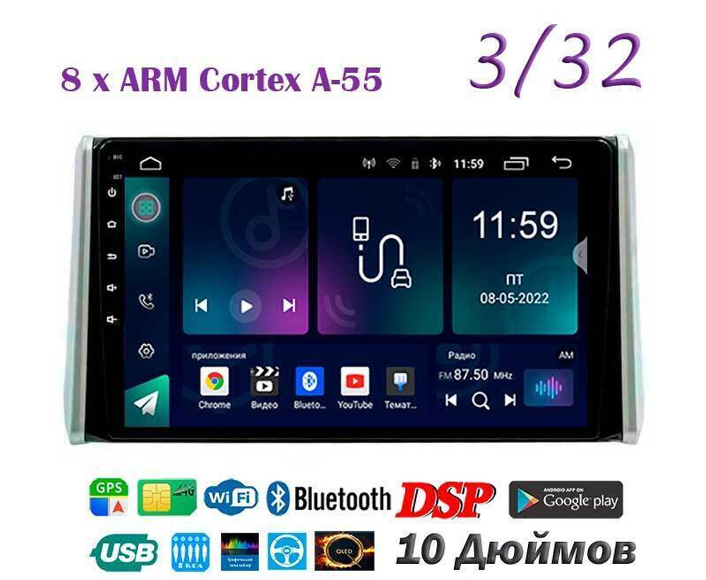 Topway TS18 3+32GB 8 ядер для Toyota Rav 4 2019-2020