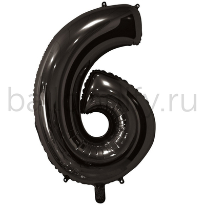 Шар ЦИФРА 6 Black 26" 66 см