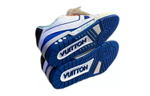 LOUIS VUITTON Trainer Low Top Stylish Skateboarding Shoes Men"s White Blue