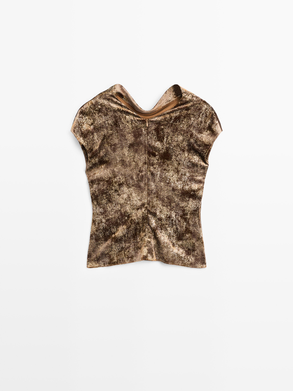 Massimo Dutti Струящийся топ, цвет жженого апельсина