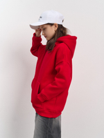 Толстовка с капюшоном для девочки  "Basic" красный